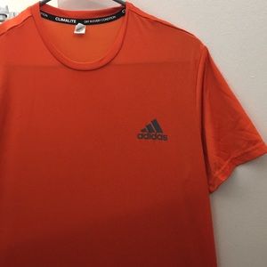 Adidas - Orange Athletic Polyester Tee